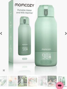 Momcozy Portable Water and Milk Warmer - Mint Green